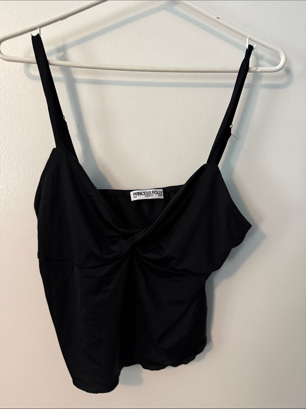 Princess Polly Black Twist-Front Cami